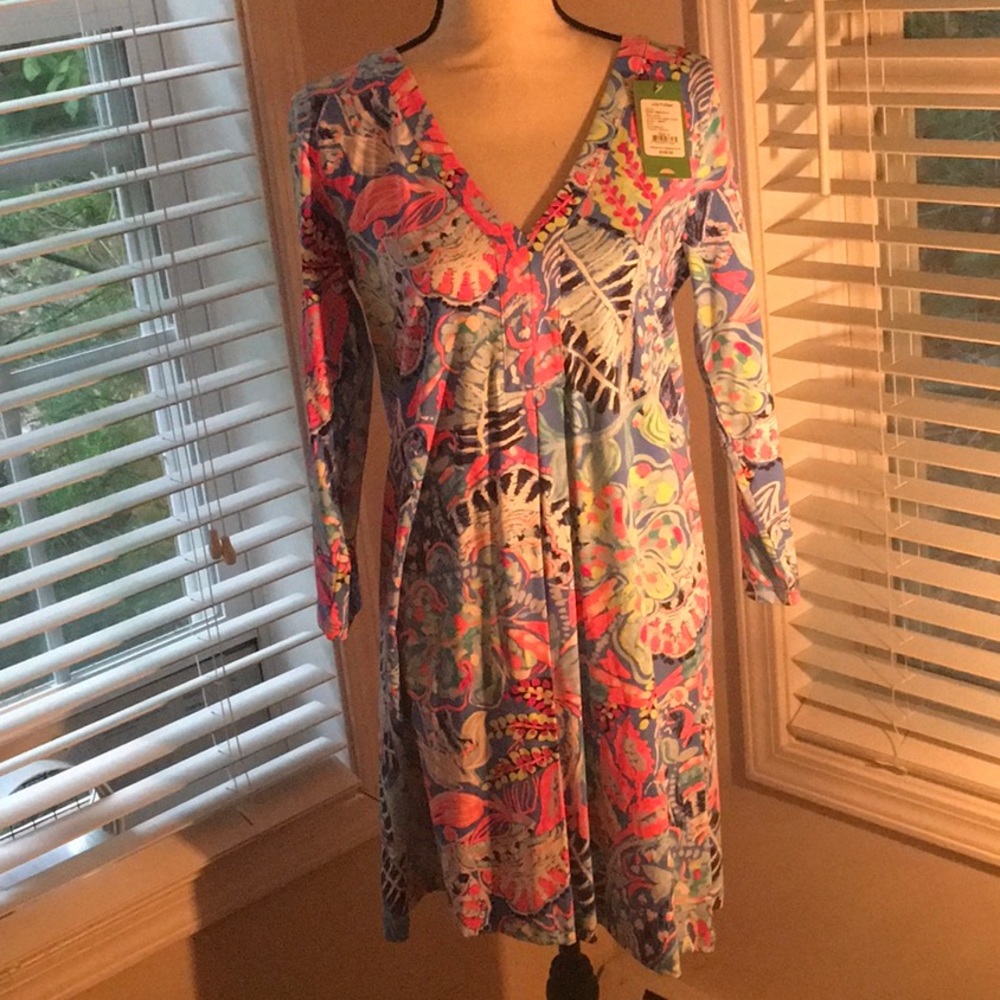NWT Lilly Pulitzer Full Sleeve Dress. Size Medium
